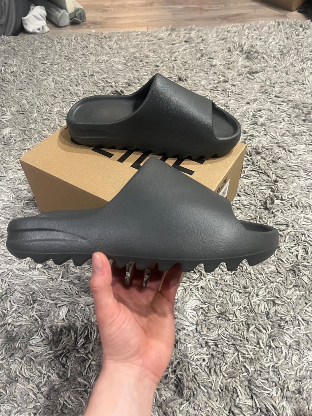 Yeezy slide size 11 granite
